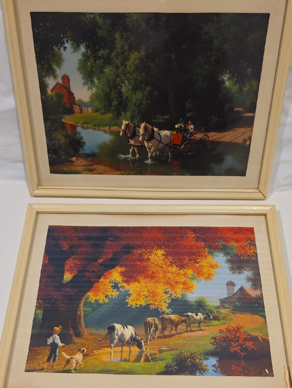 Paul Detlefsen Vintage Country Lithographs In Frames